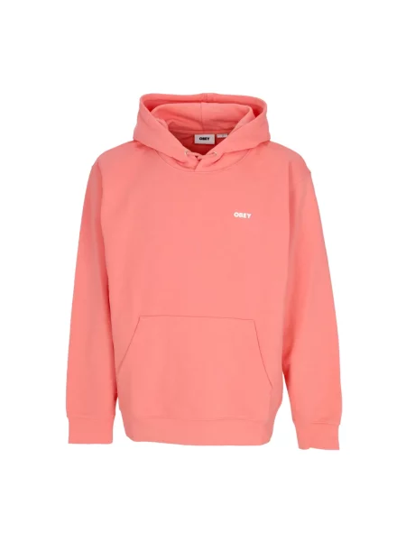 Bluza z kapturem Obey z kapturem frotte różowa