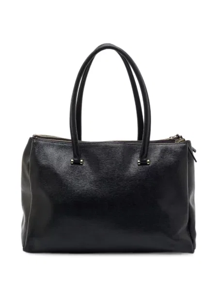 Кожена шопинг чанта Furla черно