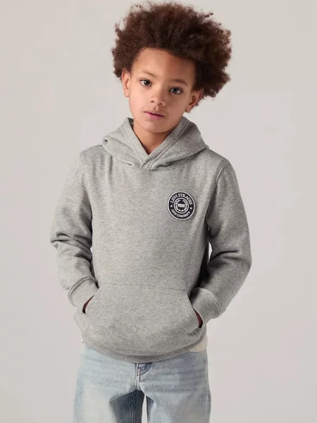 Levi's Dječja dukserica MODERN CREST HOODIE siva