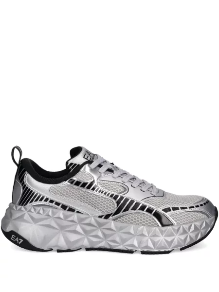Sneakerși Ea7 Emporio Armani argintiu