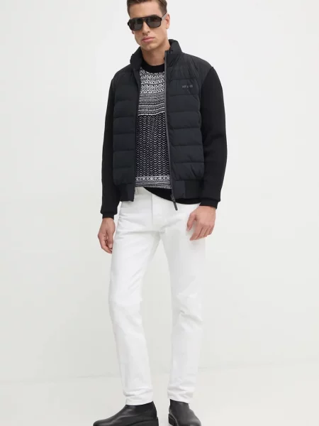Armani Exchange Pulover s primesjo volne črna
