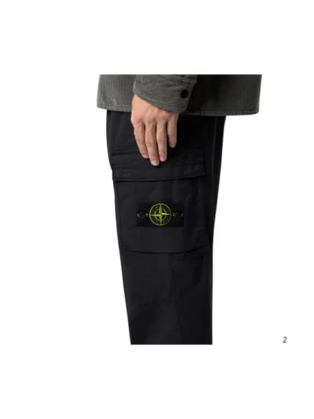 Spodnie cargo Stone Island z kamieniami czarne