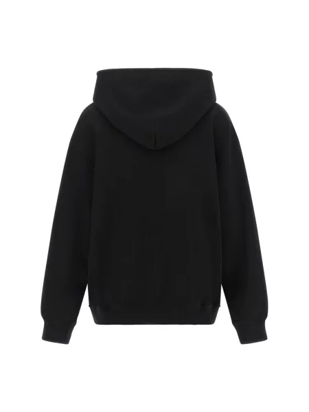 Bluza z kapturem Mm6 Maison Margiela z kapturem czarna