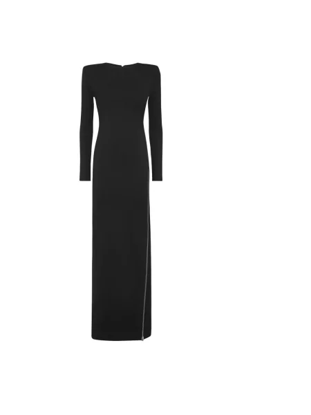 Sukienka maxi Philipp Plein z długim rękawem czarna