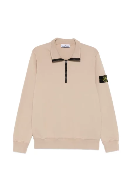 Hanorac Stone Island cu strasuri de jumătate de fermoar
