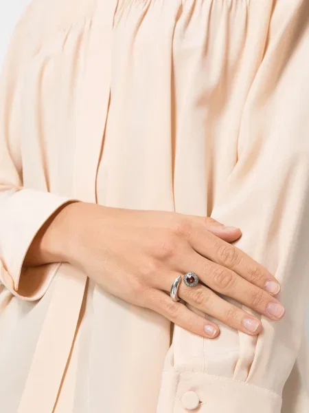 Prsten Rosa Maria s kamínky stříbrný