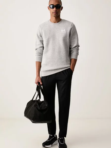 Under Armour mikina pánska s bavlnou Essential Fleece sivá