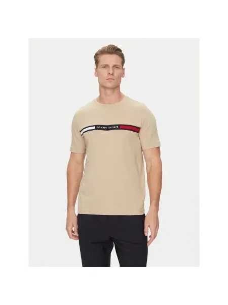 Tommy Hilfiger Póló Chest Insert Regular Fit bézs