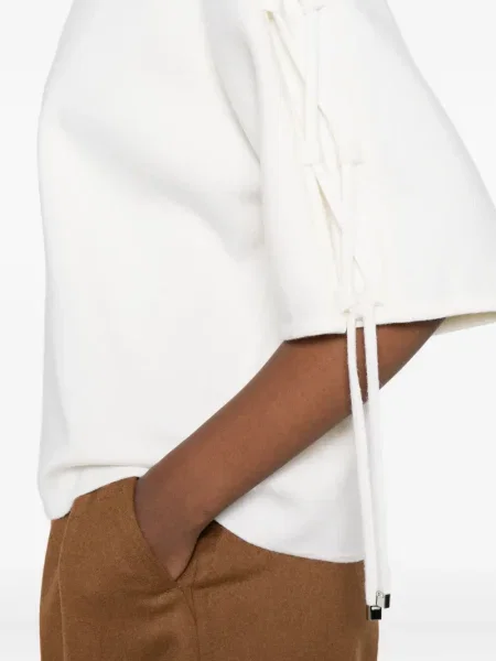 Top Max Mara din dantelă alb
