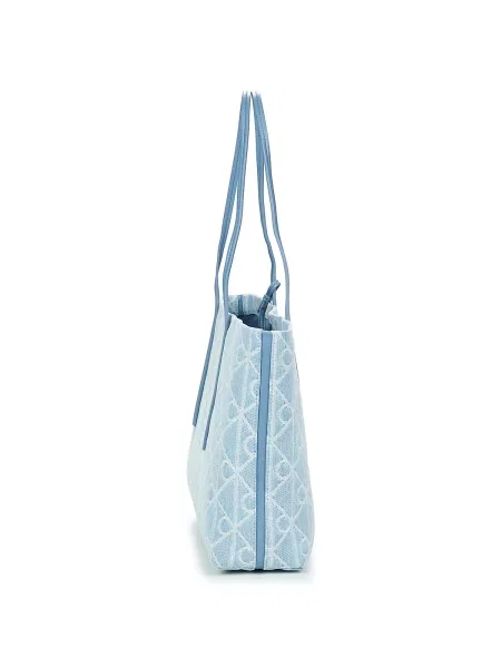 Calvin Klein Kabelka Emblem Aop Denim Tote W/ Pouch modrá