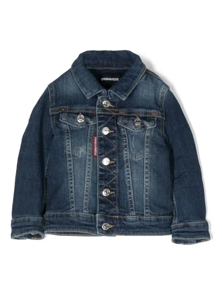 Kurtka jeansowa dziecięca Dsquared2 niebieska