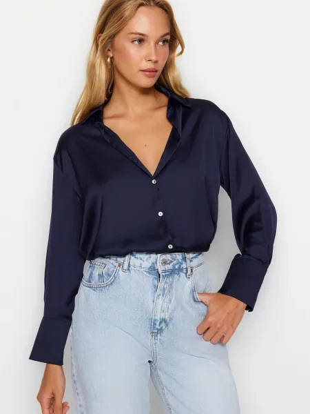 Trendyol Bluză bleumarin