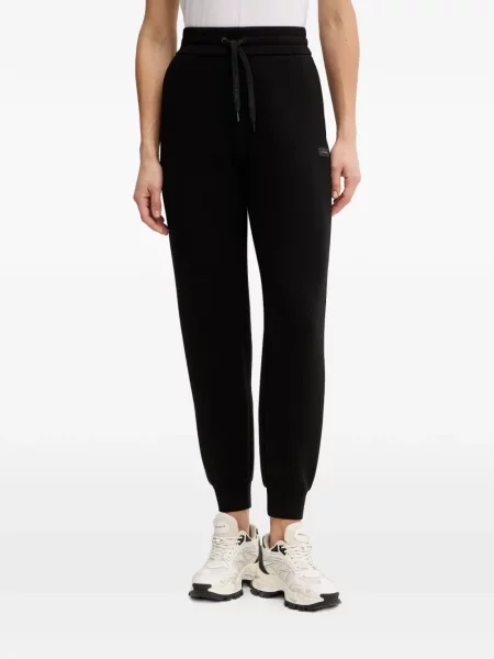 Pantaloni Armani Exchange alergare cu autograf cu cordon negru