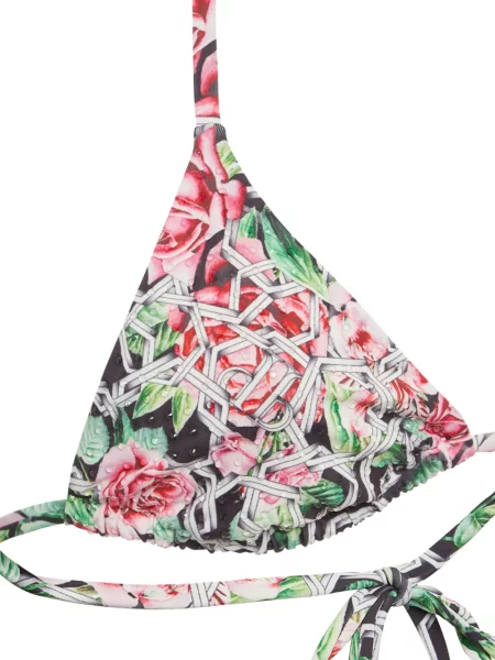 Bikini Philipp Plein cu model floral cu imagine negru