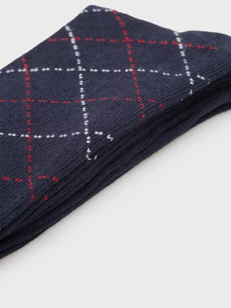 Носки Tommy Hilfiger с узором аргайл синие