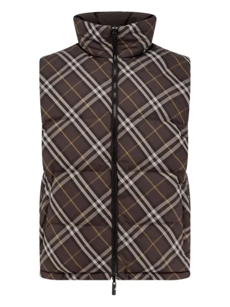 Vestă Burberry în carouri maro