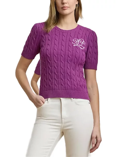 Pulover Lauren Ralph Lauren scurt violet