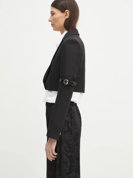 Coperni marynarka Hybrid Cropped Tailored jednorzędowa czarny