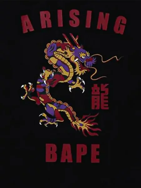 Tricou A Bathing Ape® cu imagine negru