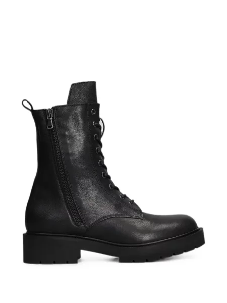 Botine Julie Dee cu șireturi din dantelă negru