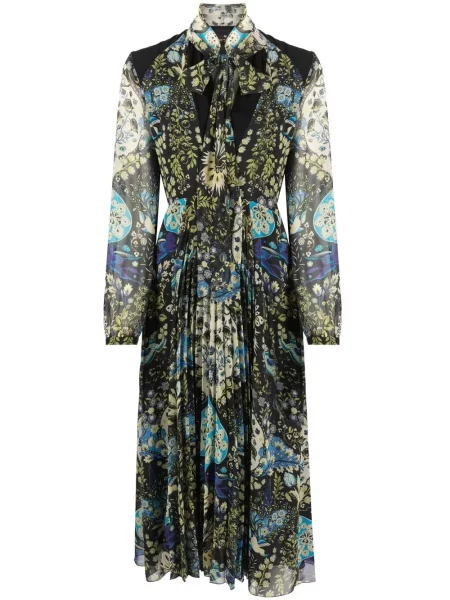 Rochie midi Etro cu model floral cu imagine negru