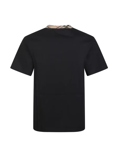 Koszulka Burberry w kratę czarna