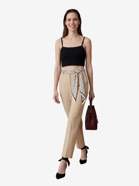 My fashion Hlače na crtu bež