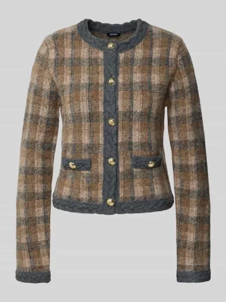 Joop! Kardigan Kea Z Dodatkiem Alpaki braun szary