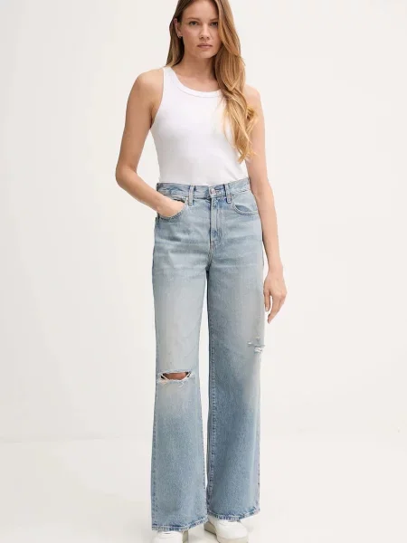 Kavbojke Calvin Klein Jeans modra