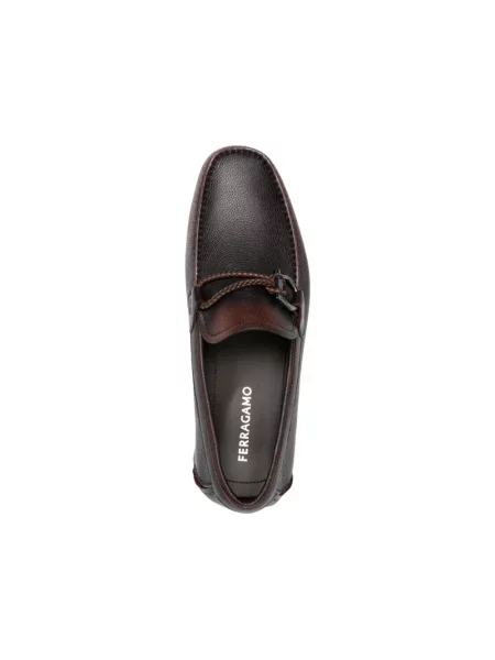 Półbuty Ferragamo skórzane brązowe