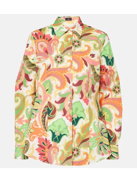 Top Etro z wzorem paisley popelinowy