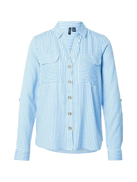 VERO MODA Bluză VMBUMPY albastru alb