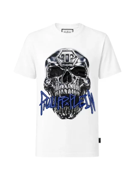 Tricou Philipp Plein cu imagine alb