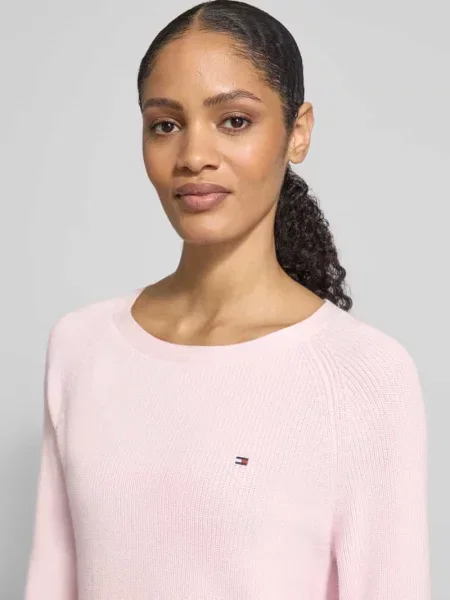 Regular Fit sweter z czystej bawełny Tommy Hilfiger różowy