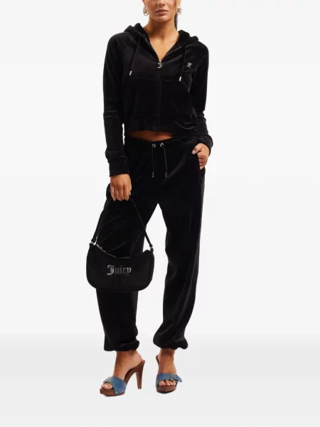 Stras hanorac cu glugă Juicy Couture negru