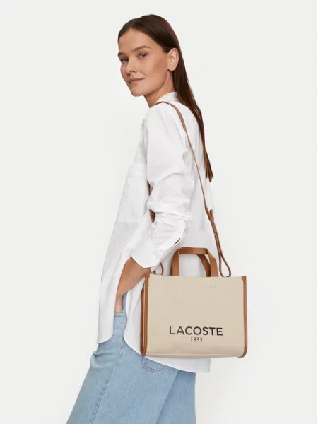Lacoste torebka beżowy