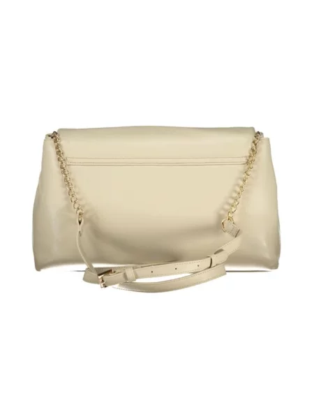 Lniana torebka crossbody Valentino Bags beżowa