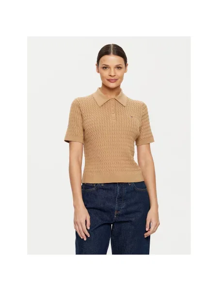 Polo majica Tommy Hilfiger bež