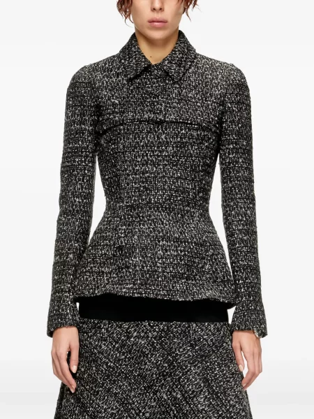 Geacă Diesel din tweed negru