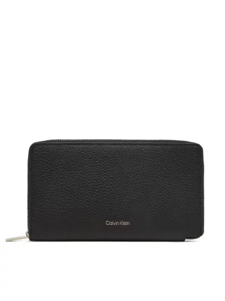 Calvin Klein portfel damski skórzany czarny
