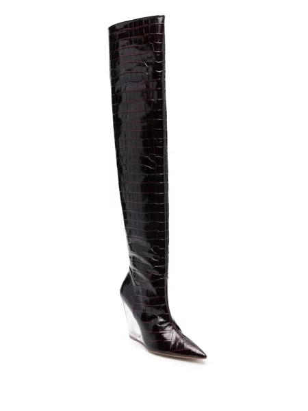 Šlaunis ilgaauliai batai Stuart Weitzman raudona