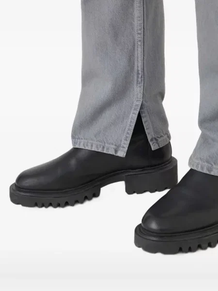 Blugi Samsøe Samsøe cu crăpătură gri