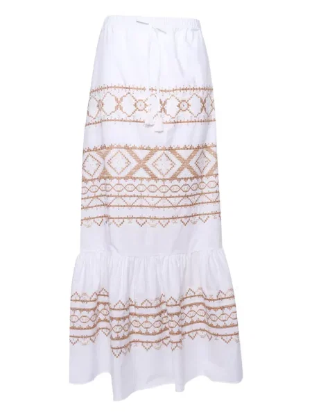 Fustă Ermanno Scervino cu broderie alb