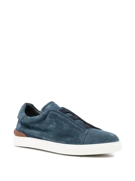 Sneakerși John Harrison din piele de căprioară albastru