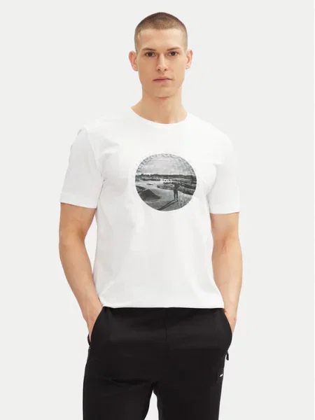 BOSS T-Shirt Graphic Heritage biały