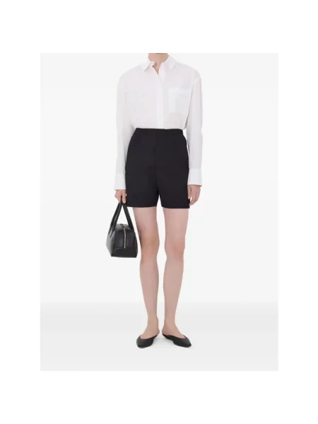 Lniane bermudy Loulou De Saison czarne