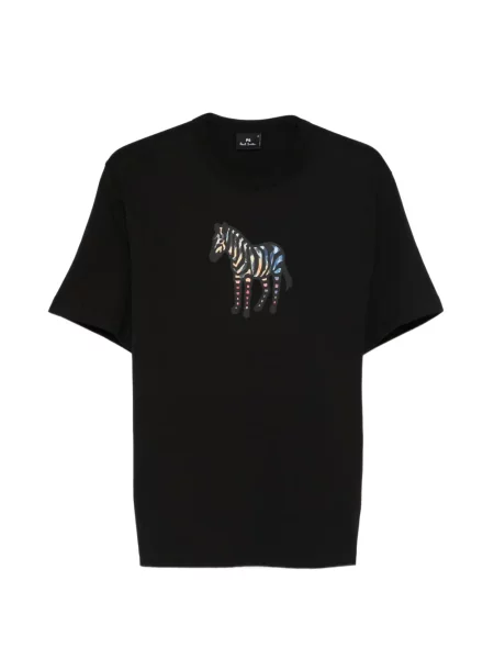 Tricou Ps Paul Smith cu imagine cu model zebră negru
