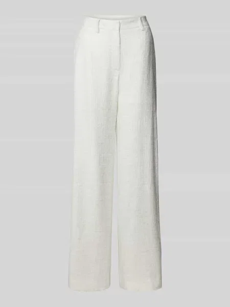 Spodnie materiałowe z zapięciem na haftkę i błyskawiczny Copenhagen Muse białe