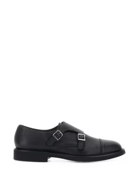 Pantofi monk Doucal's din piele cu bretele negru