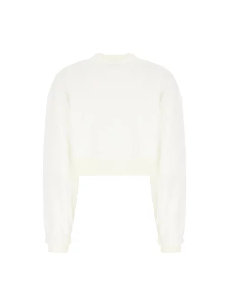 Bluza Alexander Mcqueen z logo o skróconej długości beżowa